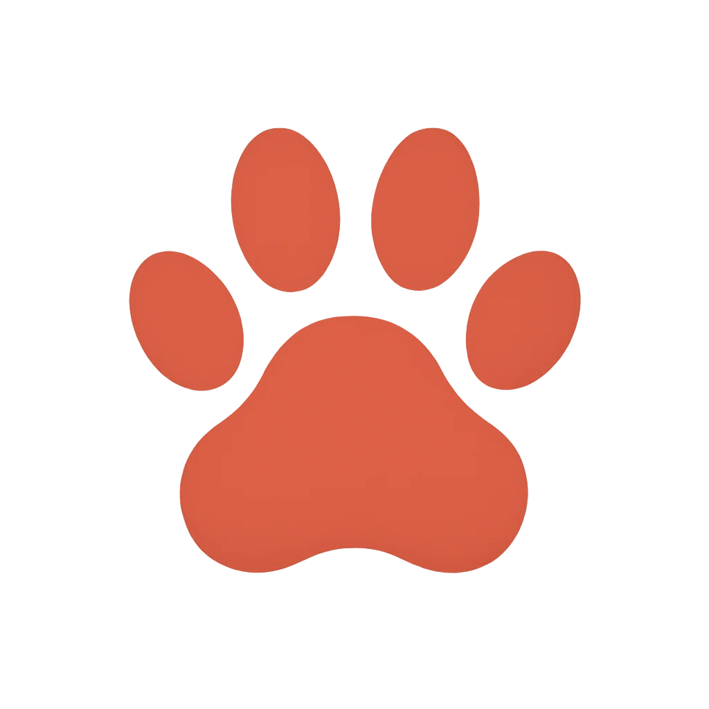 Huellas de pata naranjas